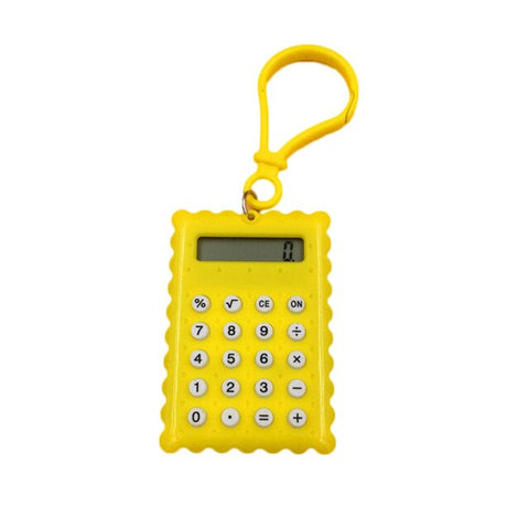 New Arrival Student Pocket Mini Electronic Calculator Biscuit Shape Candy Color School Office Supplies Gift