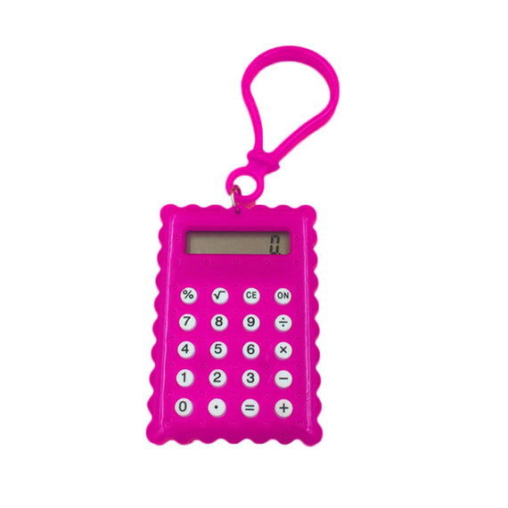 New Arrival Student Pocket Mini Electronic Calculator Biscuit Shape Candy Color School Office Supplies Gift