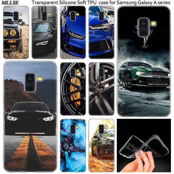 Cool sports car Silicone Case For Samsung Galaxy A50 A30 A10 A40 A6 A8 Plus A20 E A5 A7 2018 2017 2016 Note 9 8 Fashion Cover