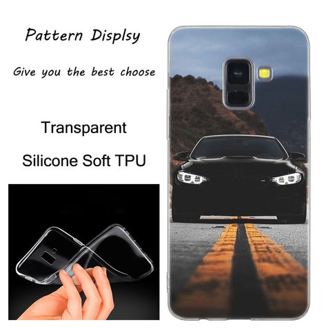 Cool sports car Silicone Case For Samsung Galaxy A50 A30 A10 A40 A6 A8 Plus A20 E A5 A7 2018 2017 2016 Note 9 8 Fashion Cover