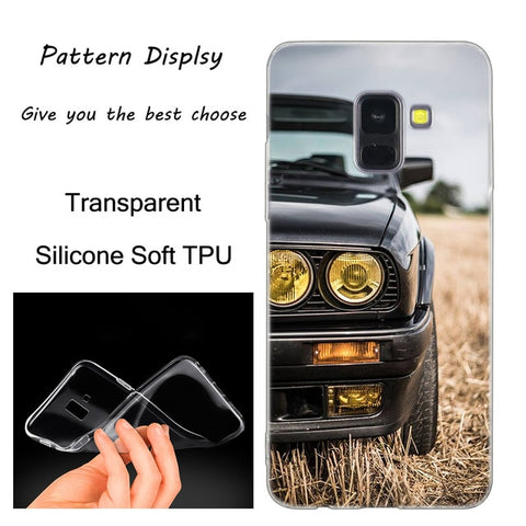 Cool sports car Silicone Case For Samsung Galaxy A50 A30 A10 A40 A6 A8 Plus A20 E A5 A7 2018 2017 2016 Note 9 8 Fashion Cover