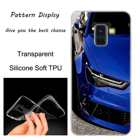 Cool sports car Silicone Case For Samsung Galaxy A50 A30 A10 A40 A6 A8 Plus A20 E A5 A7 2018 2017 2016 Note 9 8 Fashion Cover