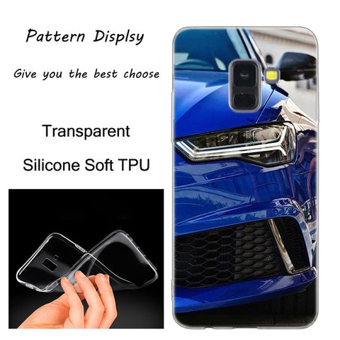 Cool sports car Silicone Case For Samsung Galaxy A50 A30 A10 A40 A6 A8 Plus A20 E A5 A7 2018 2017 2016 Note 9 8 Fashion Cover