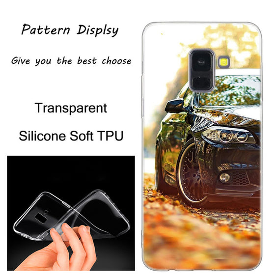 Cool sports car Silicone Case For Samsung Galaxy A50 A30 A10 A40 A6 A8 Plus A20 E A5 A7 2018 2017 2016 Note 9 8 Fashion Cover