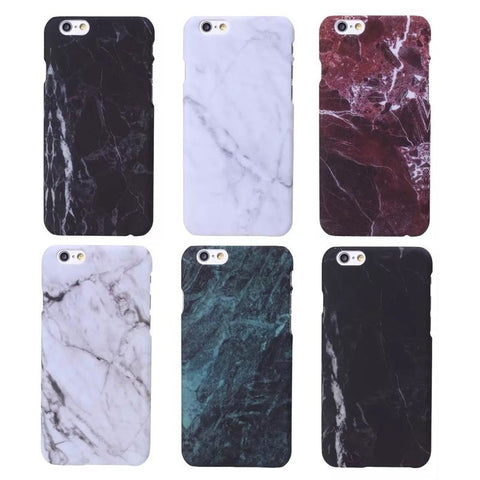 For iPhone 6 6S 7 8 Plus X 5 5s 5SE Cases New Marble Stone Image Pattern Printing Phone Case Cover for iPhone 7 Hard Plastic