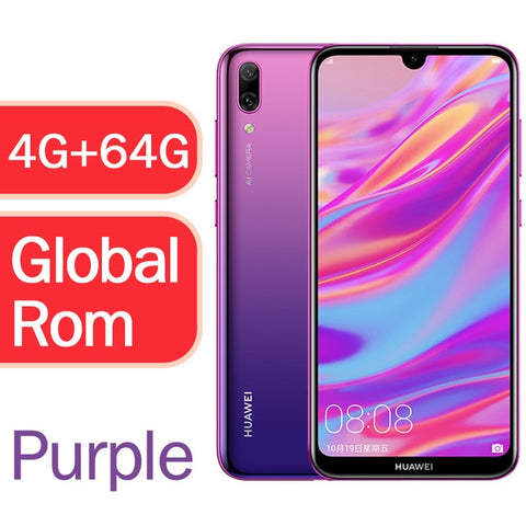 Global versions optional Original Huawei Y7 Pro 2019 Enjoy 9 Smartphone 6.26" Octa Core Android 8.1 13MP Cameras Phone