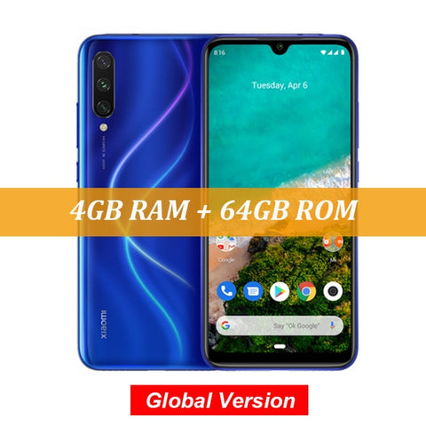In Stock Global Version Xiaomi Mi A3 MiA3 4GB 64GB Smartphone 48MP Triple Cameras Snapdragon 665 32MP Front Camera 6.088"AMOLED