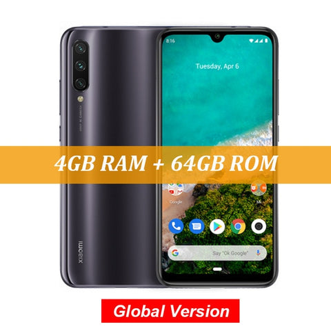 In Stock Global Version Xiaomi Mi A3 MiA3 4GB 64GB Smartphone 48MP Triple Cameras Snapdragon 665 32MP Front Camera 6.088"AMOLED