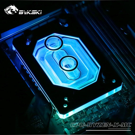 Bykski CPU Block use for AMD RYZEN3000 AM3 AM4 1950X TR4 X399 X570 Motherboard / RYZEN 3000/5000/7000 5V 3PIN A-RGB AURA