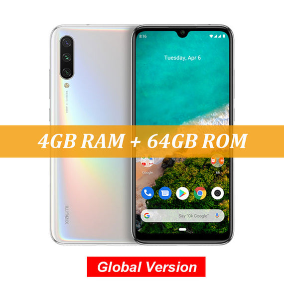 Global Version Xiaomi Mi A3 MiA3 4GB 64GB Mobile Phone Snapdragon 665 48MP Triple Cameras 32MP Front Camera 6.088 AMOLED Display