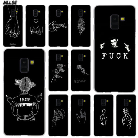 MLLSE Abstract Line Face art dark Fashion Case Cover for Samsung Galaxy A6 A8 Plus A9 A7 2018 A5 2016 2017 A6S A9Star Note9 8 5