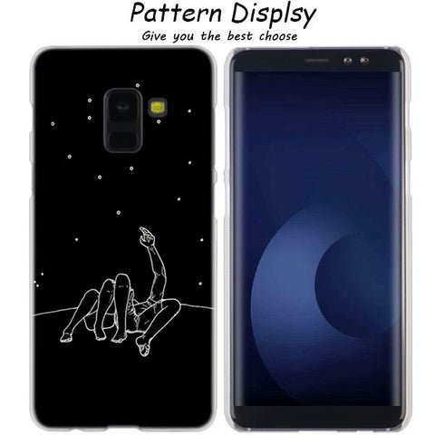 MLLSE Abstract Line Face art dark Fashion Case Cover for Samsung Galaxy A6 A8 Plus A9 A7 2018 A5 2016 2017 A6S A9Star Note9 8 5
