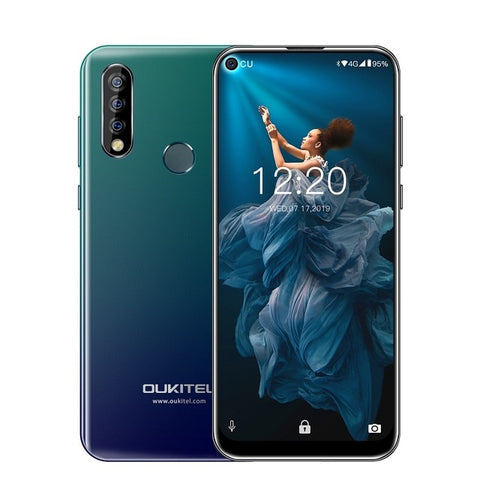OUKITEL C17 Pro 6.35'' 19:9 4GB RAM 64GB ROM MT6763 Smartphone 13MP Fingerprint Octa Core Android 9.0 4G Mobile Phone 3900mAh