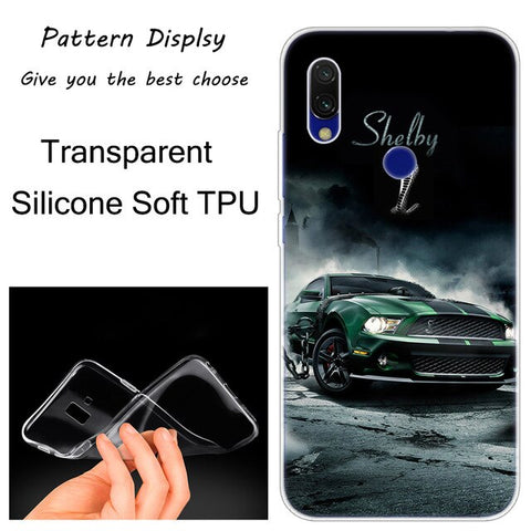 Hot Cool sports car Soft Silicone Case for Xiaomi Redmi K20 7 7A 5 5Plus 6 6A S2 Note 8 7 6 5 Pro Fashion Cover