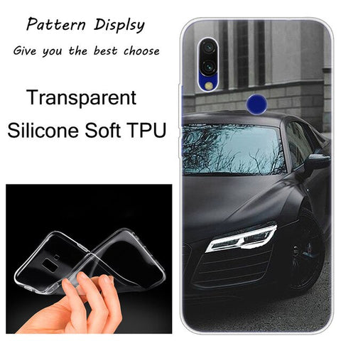 Hot Cool sports car Soft Silicone Case for Xiaomi Redmi K20 7 7A 5 5Plus 6 6A S2 Note 8 7 6 5 Pro Fashion Cover