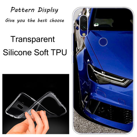 Hot Cool sports car Soft Silicone Case for Xiaomi Redmi K20 7 7A 5 5Plus 6 6A S2 Note 8 7 6 5 Pro Fashion Cover