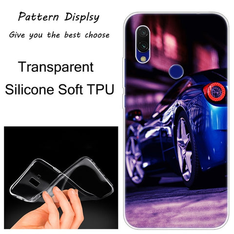 Hot Cool sports car Soft Silicone Case for Xiaomi Redmi K20 7 7A 5 5Plus 6 6A S2 Note 8 7 6 5 Pro Fashion Cover