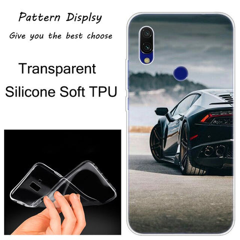 Hot Cool sports car Soft Silicone Case for Xiaomi Redmi K20 7 7A 5 5Plus 6 6A S2 Note 8 7 6 5 Pro Fashion Cover