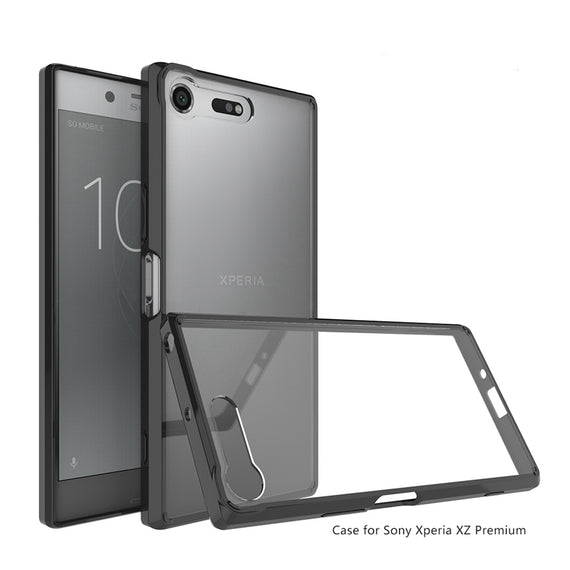 Hot Hybrid Shockproof Cover Air Cushion Frame Case With Acrylic Crystal Clear Back Shell For Sony Xperia XZ Premium Fundas Coque