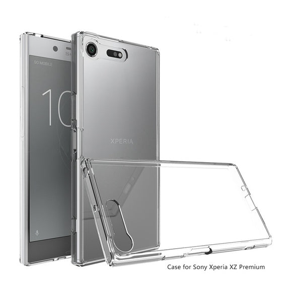 Hot Hybrid Shockproof Cover Air Cushion Frame Case With Acrylic Crystal Clear Back Shell For Sony Xperia XZ Premium Fundas Coque