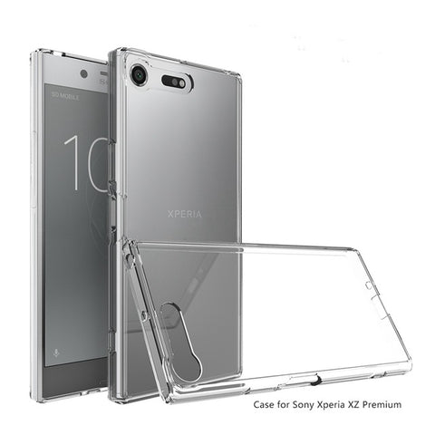 Hot Hybrid Shockproof Cover Air Cushion Frame Case With Acrylic Crystal Clear Back Shell For Sony Xperia XZ Premium Fundas Coque