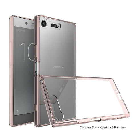 Hot Hybrid Shockproof Cover Air Cushion Frame Case With Acrylic Crystal Clear Back Shell For Sony Xperia XZ Premium Fundas Coque