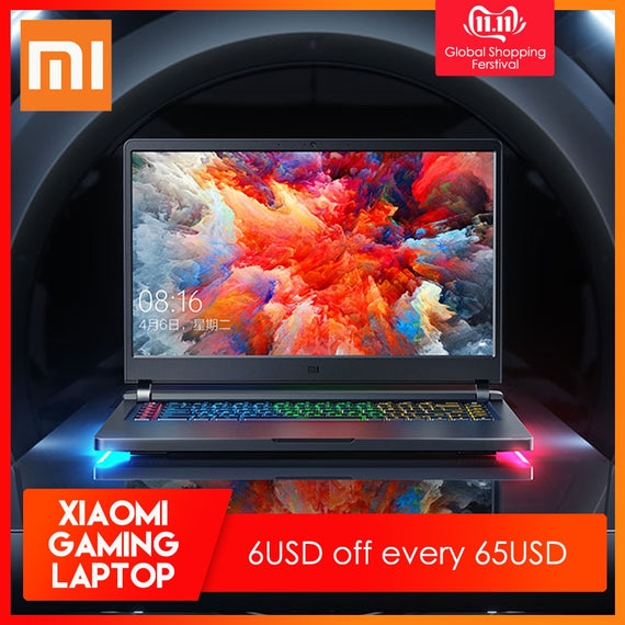 Original Xiaomi Mi Gaming Laptop 2019 Windows 10 Intel Core i7 - 9750H 16GB RAM 512GB SSD HDMI Notebook Type -C Bluetooth