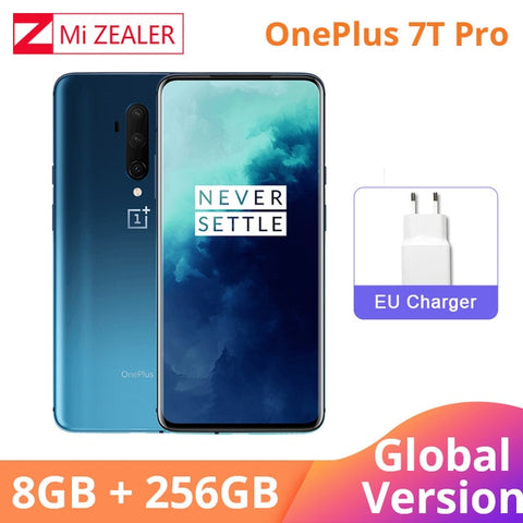 Global Version Oneplus 7T Pro 8GB 256GB Snapdragon 855 Plus Octa Core 48MP Triple Cameras 90Hz Fulid AMOLED 3800 mAh UFS 3.0 NFC