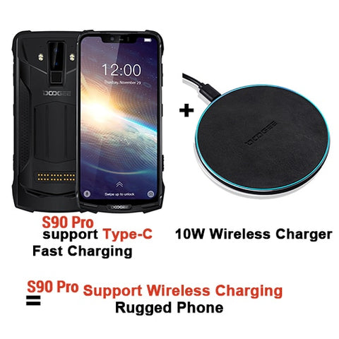 IP68 DOOGEE S90 Pro Modular Rugged Mobile Phone 6.18inch Display 12V2A 5050mAh Helio P70 Octa Core 6GB 128GB 16MP+8MP Android 9
