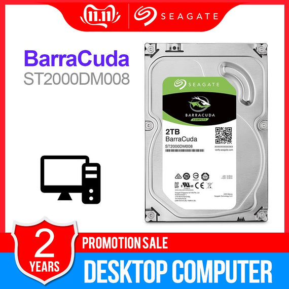 Seagate 2TB 3.5'' Desktop HDD Internal Hard Disk Drive Original 2 TB 7200RPM SATA 6Gb/s Hard Drive For Computer ST2000DM008