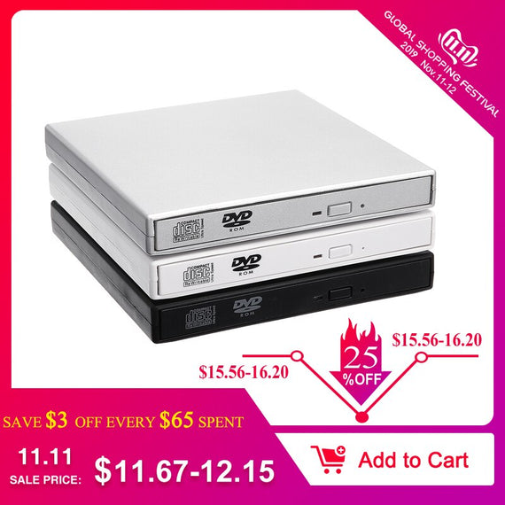 S SKYEE USB 2.0 External Combo DVD/CD Burner RW Drive CD/DVD-ROM CD-RW Player Optical Drive for PC Laptop Windows