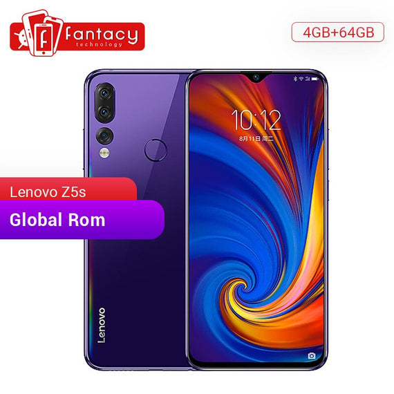 Global Rom Lenovo Z5s 4GB 64GB Snapdragon 710 AIE Octa Core Mobile Phone 6.3" 1080P Display Rear 16MP Triple Cameras QC 3.0