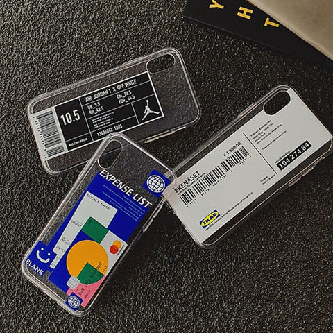 Hot Fashion Trend Bar Code Pattern Phone Case For iPhone 7 8 6 6S Plus 11 Pro X XR XS MAX Case Simple Transparent Soft TPU Cases