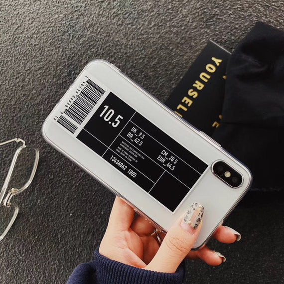Hot Fashion Trend Bar Code Pattern Phone Case For iPhone 7 8 6 6S Plus 11 Pro X XR XS MAX Case Simple Transparent Soft TPU Cases