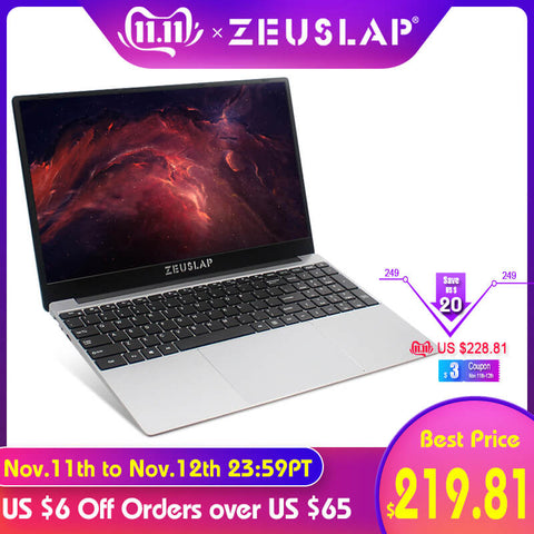 ZEUSLAP 15.6 inch i7-4650U Gaming Laptop 8GB RAM up to 1TB SSD Win10 Dual Band WIFI 1920*1080P FHD Notebook Computer