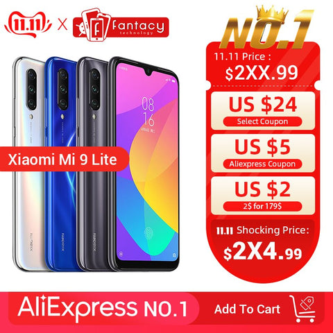 In Stock Global Version Xiaomi Mi 9 Lite 6GB 128GB 48MP Triple Camera Smartphone Snapdragon 710 Octa Core 32MP Front 4030mAh NFC
