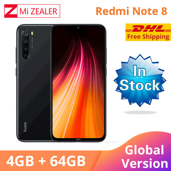 Global Version Xiaomi Redmi Note 8 4GB RAM 64GB ROM Octa Core Smartphone Snapdragon 665 48MP 6.3" Screen Fast Charger Cellphone