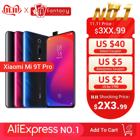 In Stock Global Version Xiaomi Mi 9T Pro (Redmi K20 Pro) 6GB 128GB Snapdragon 855 Smartphone 48MP Triple Cameras 4000mAh NFC
