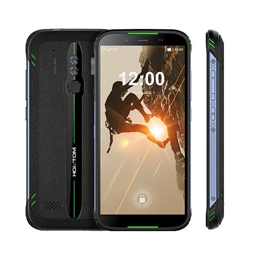 Global version HOMTOM HT80 IP68 Waterproof Smartphone Android 10.0 5.5inch MT6737 Quad Core NFC Wireless charge SOS Mobile phone