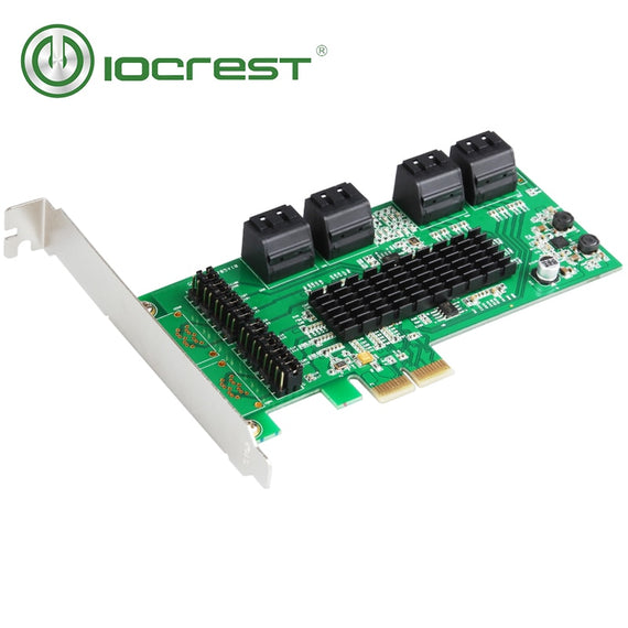 IOCREST SATA III 8 Ports Controller Card PCIe 2.0 x2 sata 6g expansion card with Low Profile Bracket support win10
