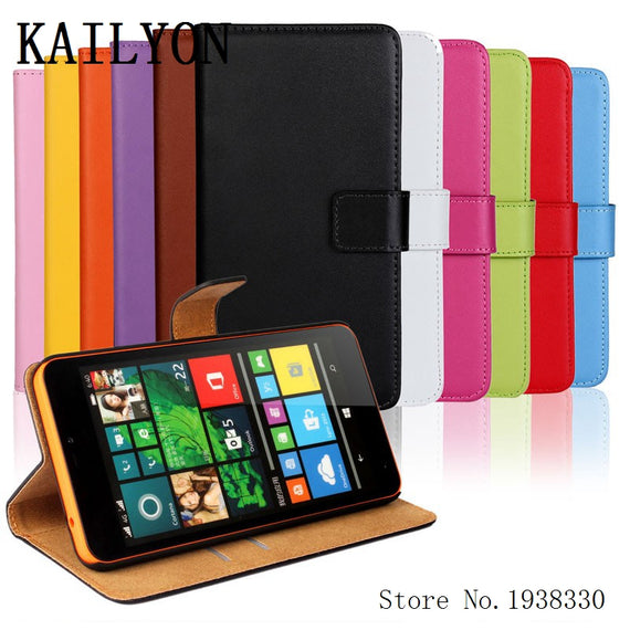 KAILYON Hot Genuine Leather Case For Nokia Microsoft Lumia 640 XL 640XL LTE Dual SIM Flip Wallet Cell Phone Back Cover Protect S