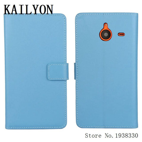 KAILYON Hot Genuine Leather Case For Nokia Microsoft Lumia 640 XL 640XL LTE Dual SIM Flip Wallet Cell Phone Back Cover Protect S