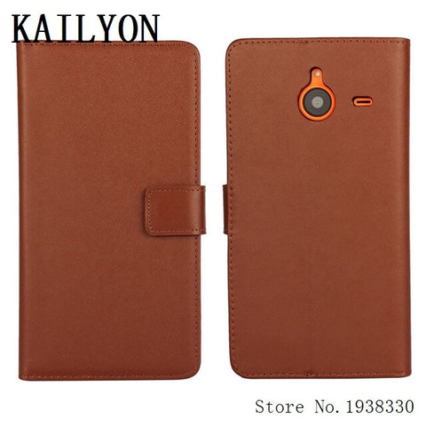KAILYON Hot Genuine Leather Case For Nokia Microsoft Lumia 640 XL 640XL LTE Dual SIM Flip Wallet Cell Phone Back Cover Protect S