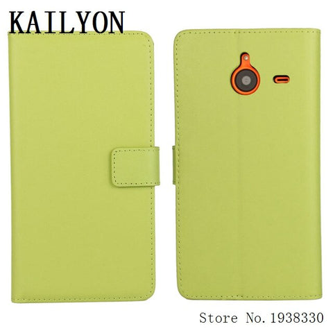 KAILYON Hot Genuine Leather Case For Nokia Microsoft Lumia 640 XL 640XL LTE Dual SIM Flip Wallet Cell Phone Back Cover Protect S