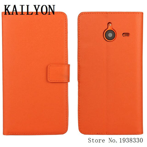 KAILYON Hot Genuine Leather Case For Nokia Microsoft Lumia 640 XL 640XL LTE Dual SIM Flip Wallet Cell Phone Back Cover Protect S