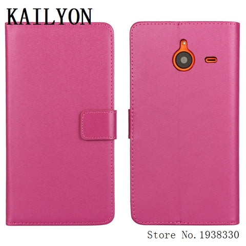 KAILYON Hot Genuine Leather Case For Nokia Microsoft Lumia 640 XL 640XL LTE Dual SIM Flip Wallet Cell Phone Back Cover Protect S