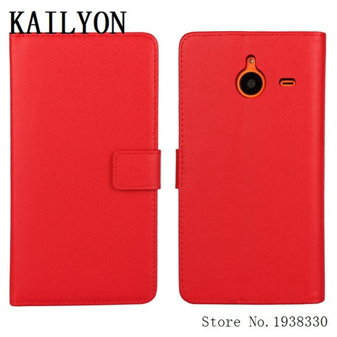 KAILYON Hot Genuine Leather Case For Nokia Microsoft Lumia 640 XL 640XL LTE Dual SIM Flip Wallet Cell Phone Back Cover Protect S