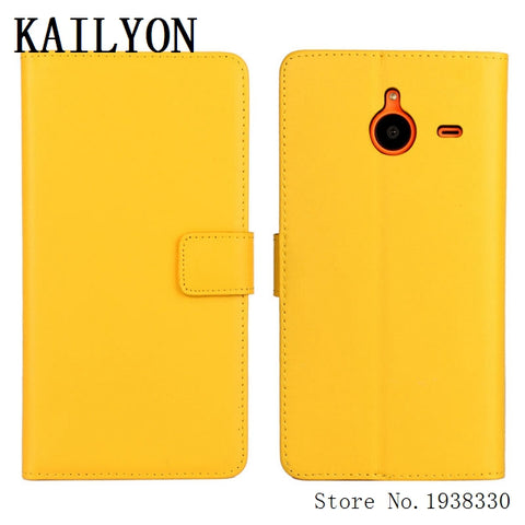 KAILYON Hot Genuine Leather Case For Nokia Microsoft Lumia 640 XL 640XL LTE Dual SIM Flip Wallet Cell Phone Back Cover Protect S