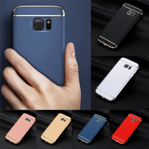 Luxury Thin Electroplate Hard Shockproof Case Cover for Samsung Galaxy S7 Edge Mobile phone back case cover hot sales A20