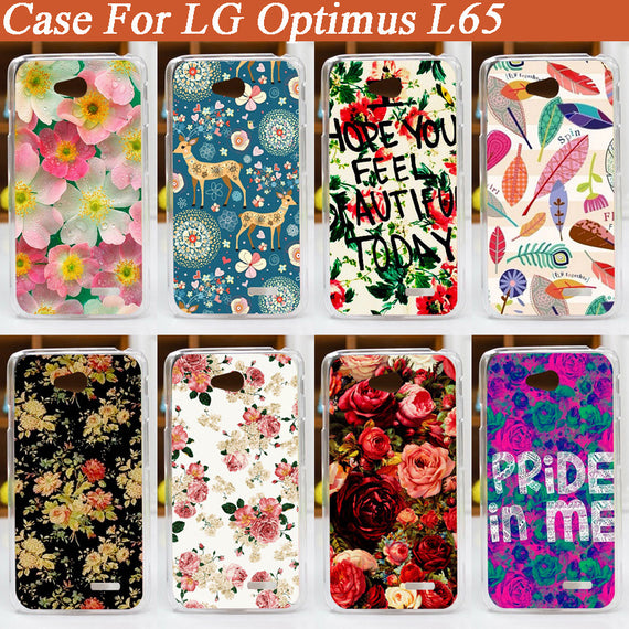 2015 fashion hot painting beautiful flowers  Cover Case FOR LG L65 Optimus case for LG Optimus L65 Dual D285 D280 cover